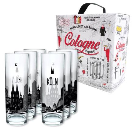 Kölschglas 6er Set Skyline I