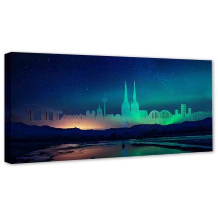 Leinwand Bild - Köln Polarlicht
